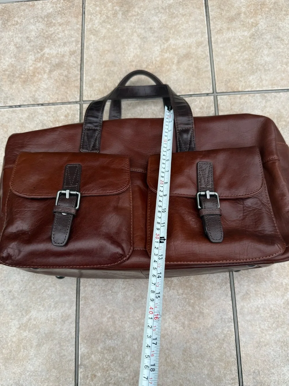 Wilsons Leather Large Retro Brown Travel or Business Bag